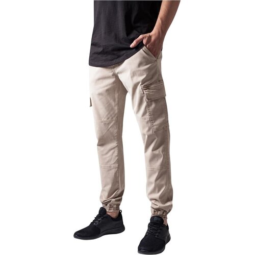 Urban Classics Washed Cargo Twill Jogging Pants sand Slike