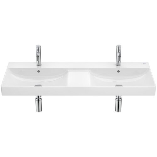 Roca A32768B000 ONA 120 x 46 cm dvojni keramični umivalnik z 2 odprtinama Cene