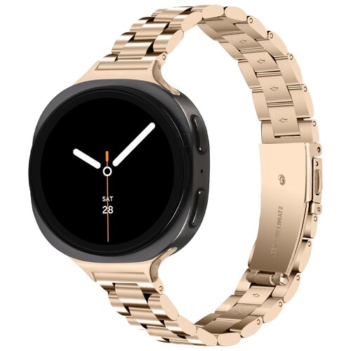 INF Združljiv s Samsung Galaxy Watch 8/8 Classic tanek jeklen pa&scaron;ček s tremi perlami Gold, (5000116509) Cene