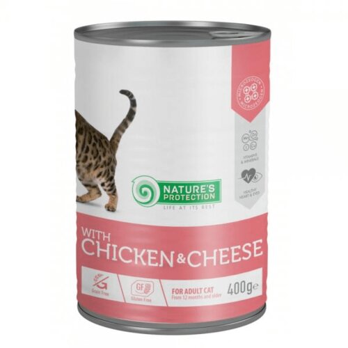 Natures Protection np adult chicken&cheese - 400g Cene