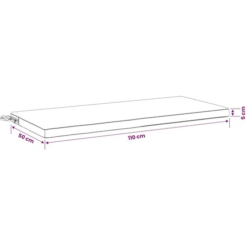  Jastučić za klupu SOEST 100% poliester Krem 110 x 50 x 5 cm - Krem 110 x 50 x 5 cm Melange Cene