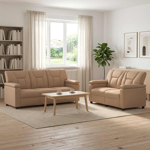  Set sofe 2 pcs Boja cappuccina Umjetna koža Slike