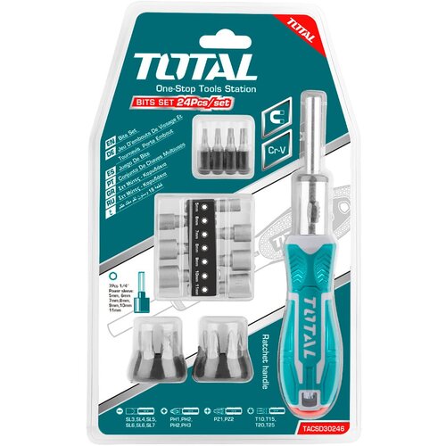 Total 24-delni set izvijačev (TACSD30246) Slike