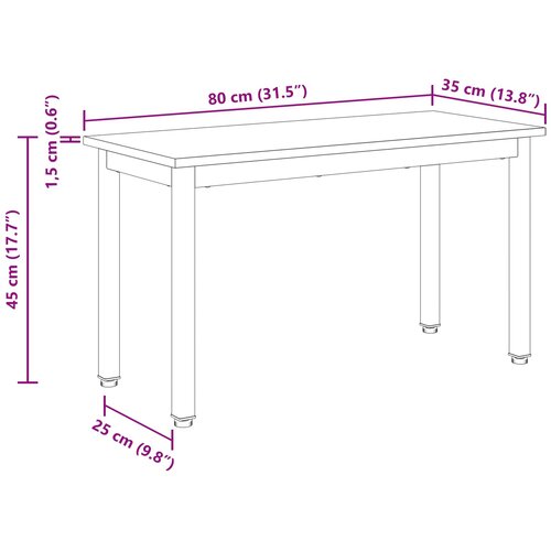  Klupa Sonoma 80 x 35 x 45 cm Konstruirano drvo Slike