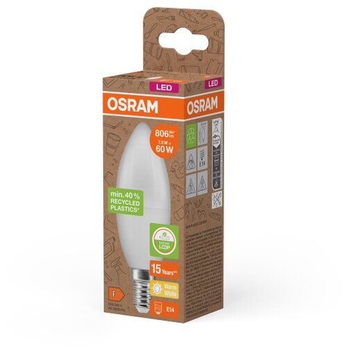 Osram led sijalica od reciklirane plastike B39 E14/7,5W/230V 2700K Slike