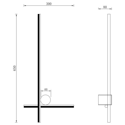 Zuma line W4101-BK - led zidna lampa mill LED/14W/230V crna Slike