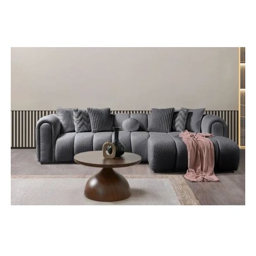 Atelier Del Sofa ugaona garnitura n line right dark grey Cene