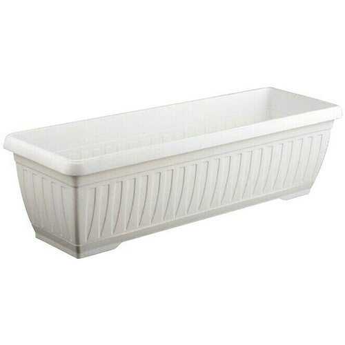 Plastična žardinjera Jadran (Vanjska dimenzija (D x Š x V): 60 x 20 x 17 cm, Plastika, Bijele boje) Cijene