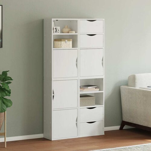 vidaXL Bočni ormarići 4 kom ODDA bijeli 40x24x79 cm puno drvo bor Cijene