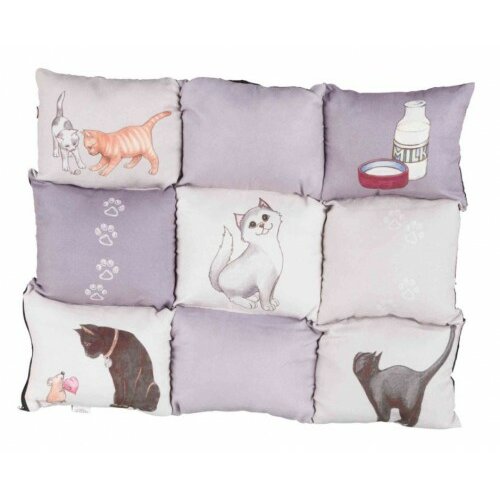 Trixie jastuk za mačku patchwork 55x45 cm siva Cene