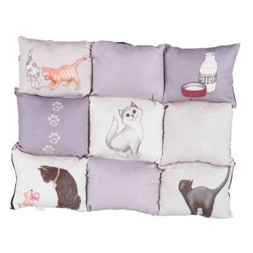 Trixie jastuk za mačku patchwork 55x45 cm siva Slike