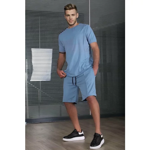 Madmext Shorts - Blue - Normal Waist