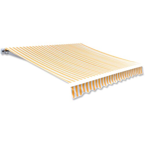 vidaXL Tenda iz platna 450x300 cm oranžna in bela Cene