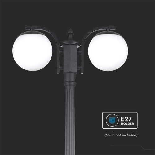  Spolja&amp;scaron;nja lampa 2xE27/60W/230V IP44 199 cm crna Slike