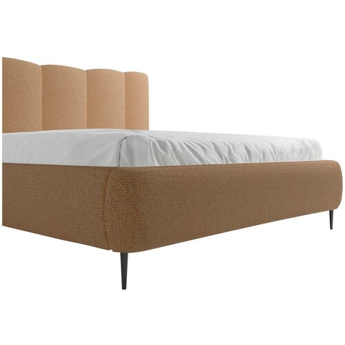 MID.YOU OBLAZINJENA POSTELJA 160 cm x 200 cm , les, tekstil, leseni material terakota Slike