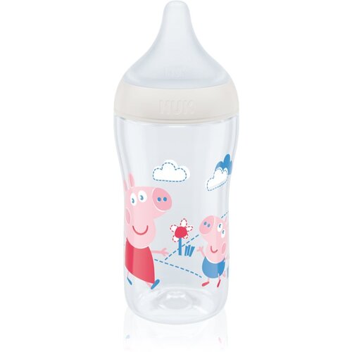 Nuk Flašica za bebe Perfect Match Peppa Pig, Sa indikatorom temperature, 3m+, 260 ml, Bela Cene