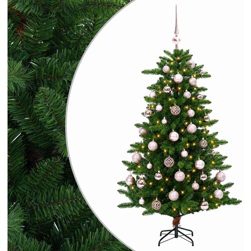 Umjetno božićno drvce s kuglicama 150 cm 150 LED lampica Slike