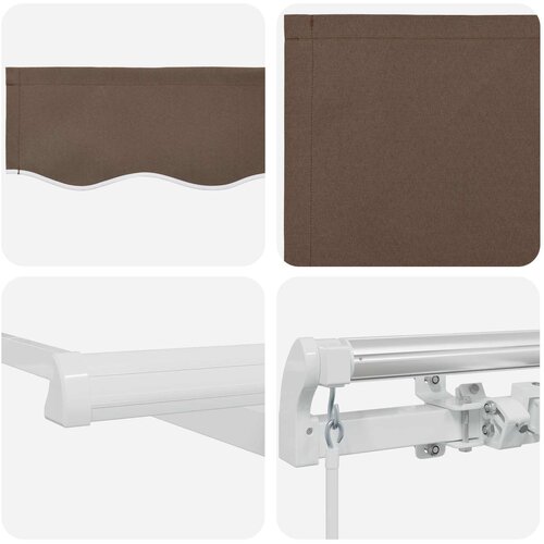  Povlačivi tende Sivosmeđa 600 &amp;times; 300 cm Poliester i aluminij Slike