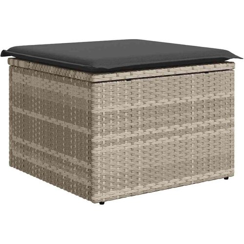 VidaXL 9-dijelni set vrtnih sofa od poliratana s jastucima svjetlosivi Slike