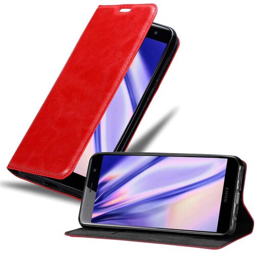 Cadorabo Ohi&scaron;je, združljivo z Sony Xperia XZ2 PREMIUM v rdeče jabolko - Za&scaron;čitni ovitek z magnetnim zapiranjem, stoječo funkcijo in režo za kartice, (20549543) Cene