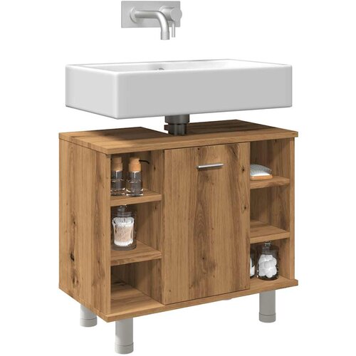 VidaXL Kopalni&amp;scaron;ka omarica artisan hrast 60x32x53,5 cm inženirski les Slike