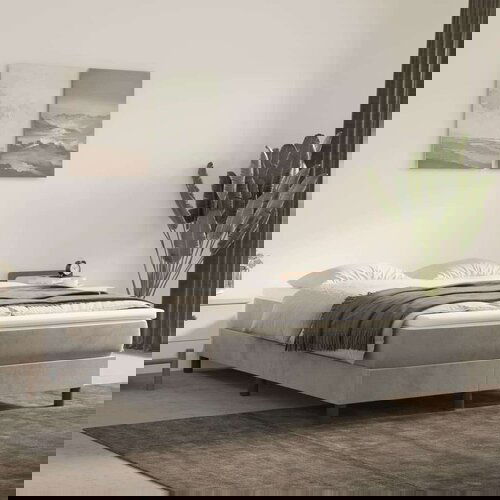 vidaXL Vzmetnica z žepkasto vzmetjo svetlo siva 140x220x20 cm žamet Cene