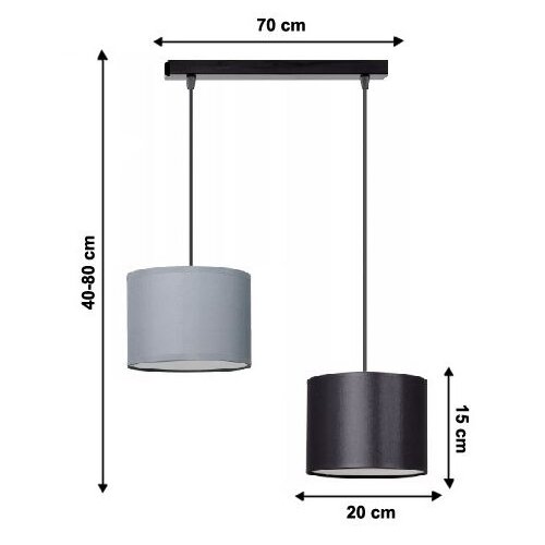  Luster na sajli TUZ 2xE27/60W/230V Slike