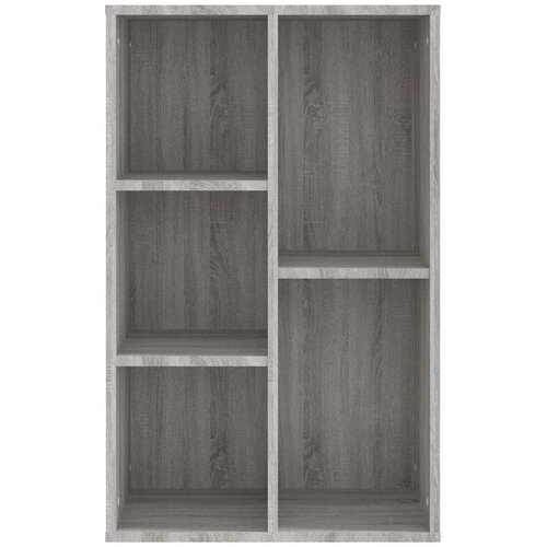  za knjige / komoda siva boja hrasta 50x25x80 cm drveni Slike