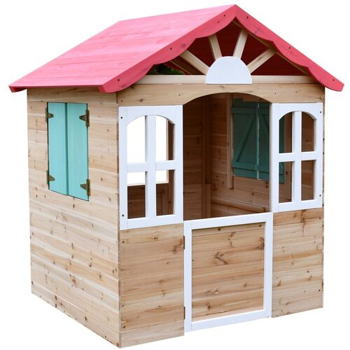 GINGER Home dječja drvena kućica za igru na otvorenom za dvorište i vrt, 115 × 102 × 129 cm Cene