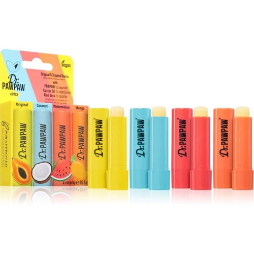 Dr.PAWPAW Flavoured Balm set za ustnice s sadnim okusom 4x4 g Slike