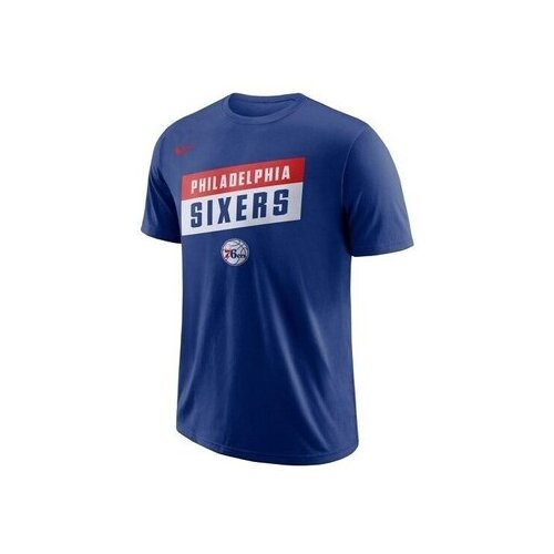 Nike Majice s kratkimi rokavi Philadelphia 76ERS Dry Modra Cene