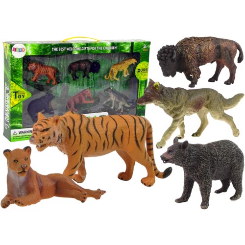  African Forest Animals Figure Set Bear Tiger Cijene