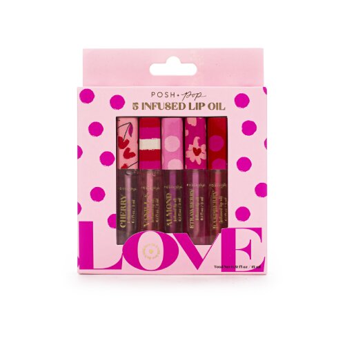  Set ulje za usne za devojčice Posh and Pop Queen of hearts, 5 komada Slike