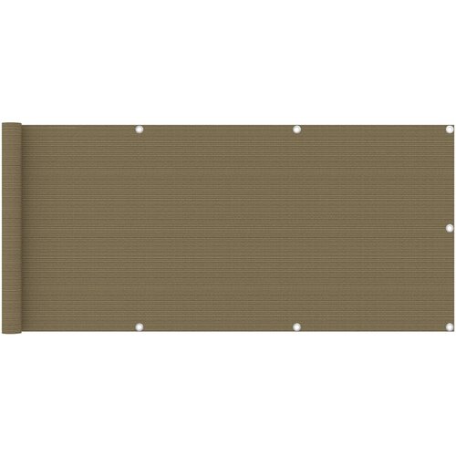 VidaXL Balkonski zastor smeđe-sivi 75 x 600 cm HDPE - Sivo-smeđa 75 x 600 cm Slike
