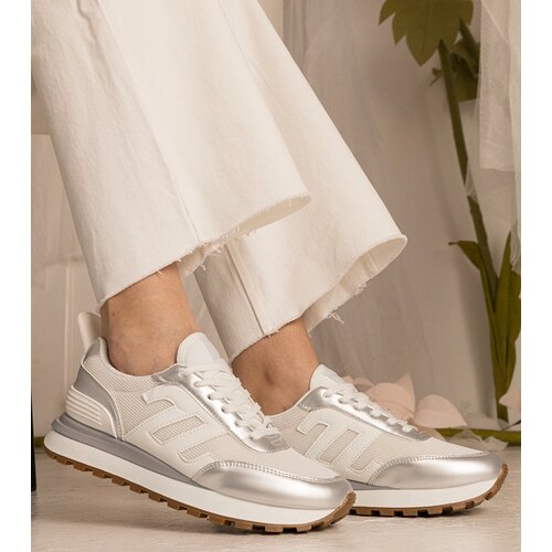 Gemre White-silver women's sports sneakers Marena Cijene
