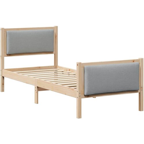 vidaXL Konstrukcija postelje z vzglavjem Svetlo siva 75 x 190 cm blago, (5000084295) Cene