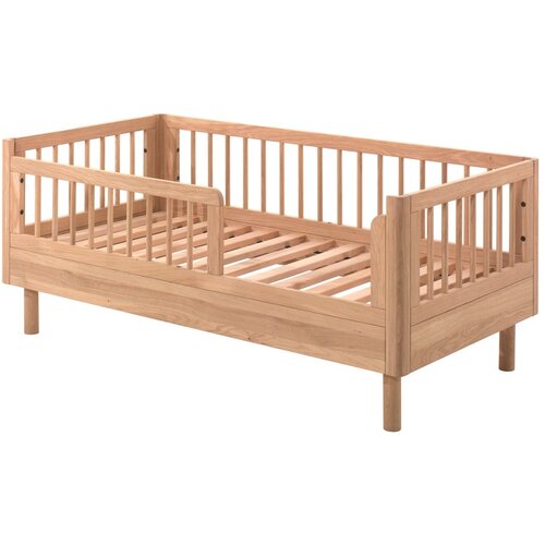 Vipack Otroška posteljica iz masivnega hrasta 70x140 cm v naravni barvi Forrest – Cene