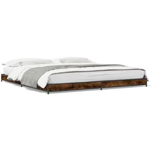vidaXL Okvir kreveta boja hrasta 180x20 cm konstruirano drvo i metal