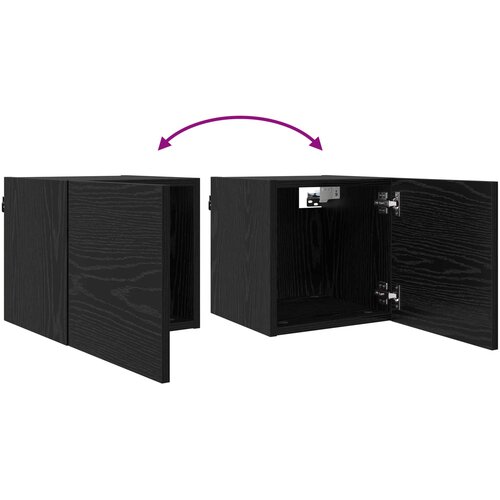  Ormar za TV montiran na zid 4 pcs Crni hrast 30,5 x 30 x 30 cm Slike