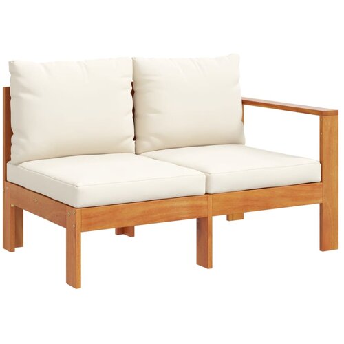  4-dijelni set vrtnih sofa s jastucima masivno bagremovo drvo Krema Slike