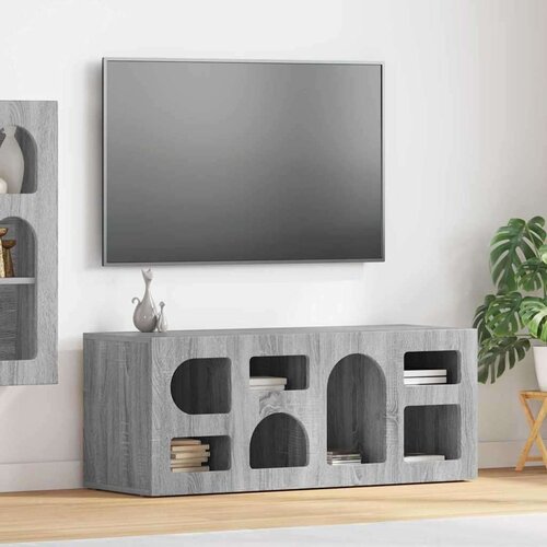 TV omarica Siva Sonoma 100 x 35 x 40 cm Konstruiran les, (5000112717) Cene