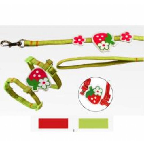 Croci Najlon povodac+am Strawberry zeleno Slike