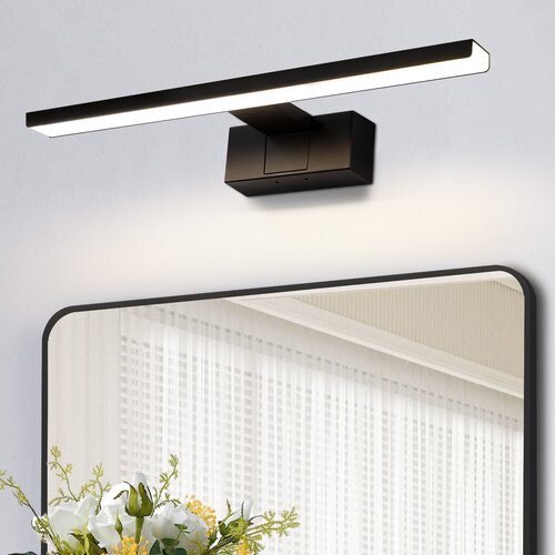 Nettlife črna sodobna LED svetilka za kopalni&scaron;ko ogledalo ali omaro, 30 &times; 5,1 &times; 12,8 cm, največ 6 W, 4000 K, IP44, (5000491196) Cene