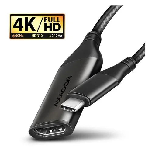 CC USB CM - HDMI M 2.0, 25 cm, 4K/60Hz, RVC-HI2M, AXA