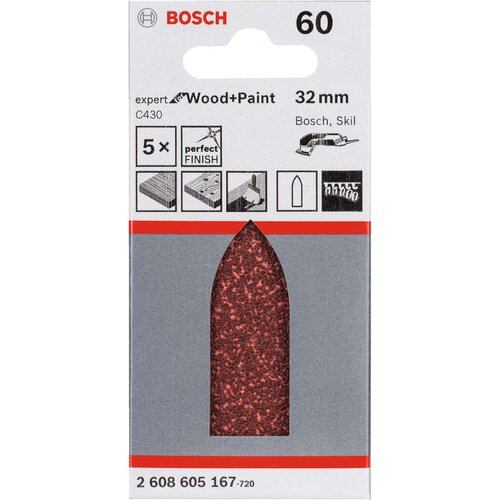 Bosch brusni list C430, 32mm granulacija 60; pakovanje od 5 komada (2608605167) Slike