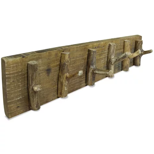 vidaXL Obešalnik za plašče iz trdnega predelanega lesa 60x15 cm