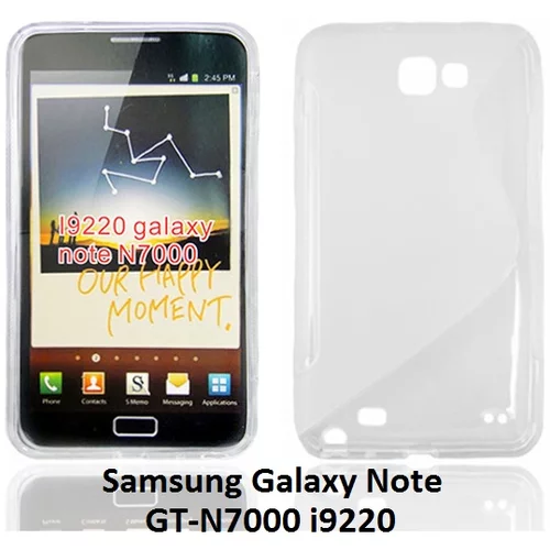  Gumijasti / gel etui S-Line za Samsung Galaxy Note N7000 i9220 - prozorni