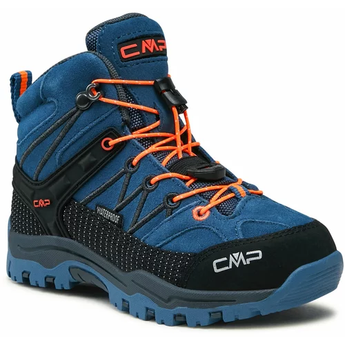 CMP Trekking čevlji Kids Rigel Mid Trekking Shoe Wp 3Q12944 Dusty Blue/Flash Orange 58MN
