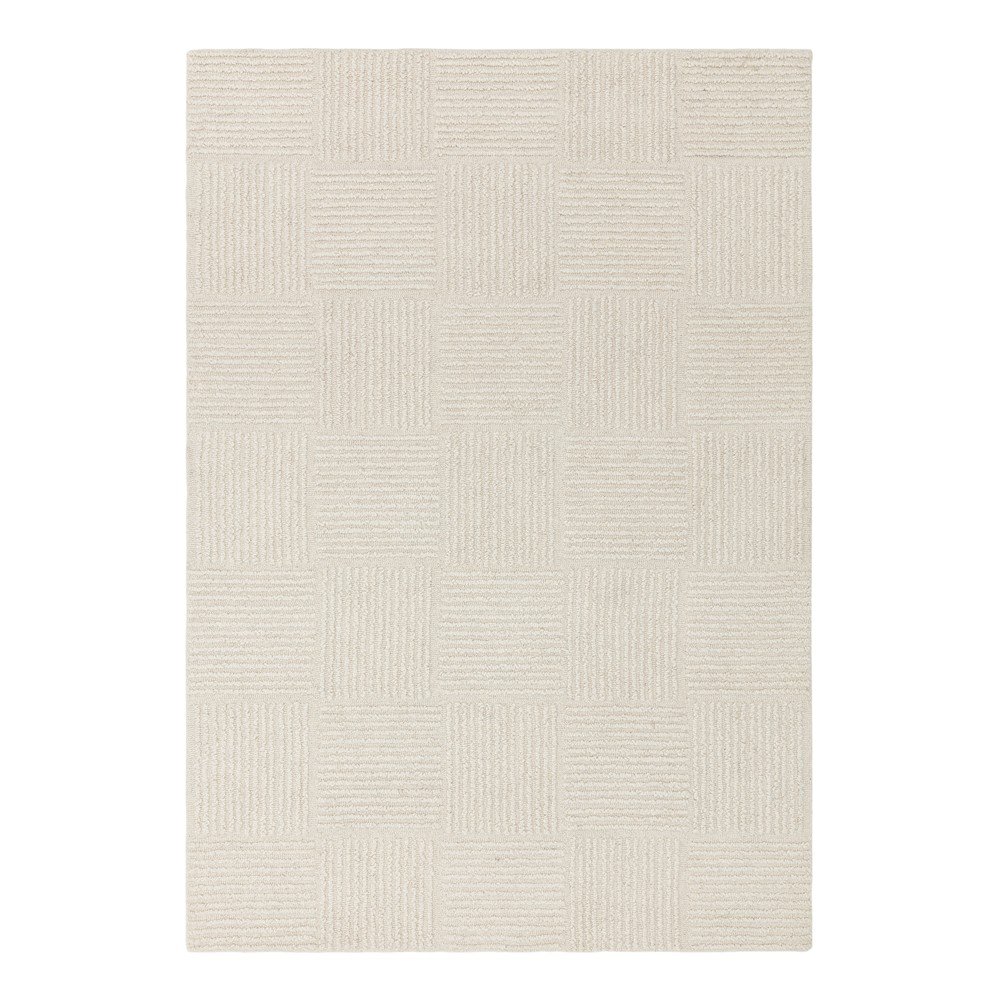 Asiatic Carpets Ručno rađen vunen tepih boje slonovače 120x170 cm Zennith Grid &ndash; Cijene