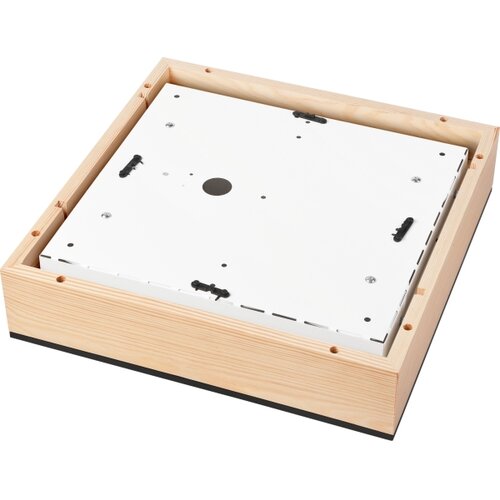  plafonska svetiljka natural square 4xE27/15W/230V 39x39 cm borovina/crna Slike
